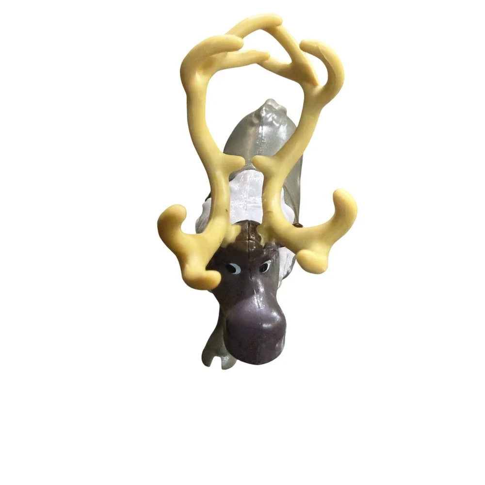 Disney Frozen Sven Reindeer Action‎ Figure Brown White Plastic Toy Figurine
